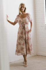 Janie Waist Tie Midi Dress - Final Sale