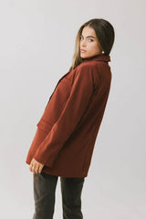 Crystal Blazer In Brick - Final Sale