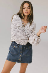 Isa Floral Blouse In Cream - Final Sale