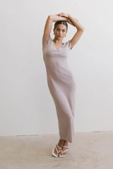 Ariah Ribbon Trim Sweater Dress In Lavender - Final Sale