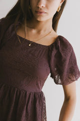 Karrie Embroidered Midi Dress In Purple - Final Sale