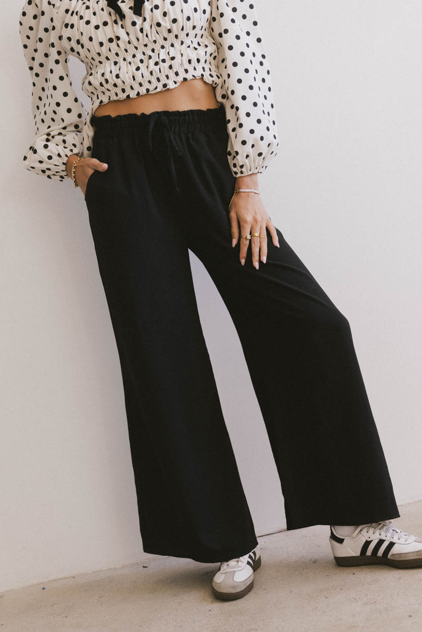 Mina Wide Leg Pants in Black - FINAL SALE