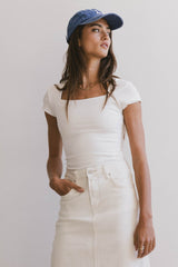Irene Square Neck Top in Ivory - FINAL SALE