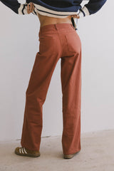 Porsha Straight Leg Jeans In Rust - Final Sale