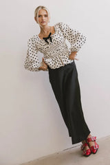 The Velveteen Bow Blouse - Final Sale