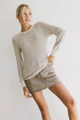 Kamari Striped Top In Black - Final Sale