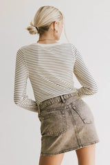 Kamari Striped Top In Black - Final Sale