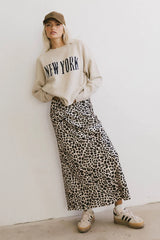 New York Crew Neck Sweater In Cream - Final Sale