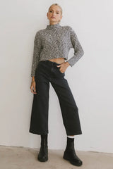 Kacee Knitted Sweater In Black - Final Sale