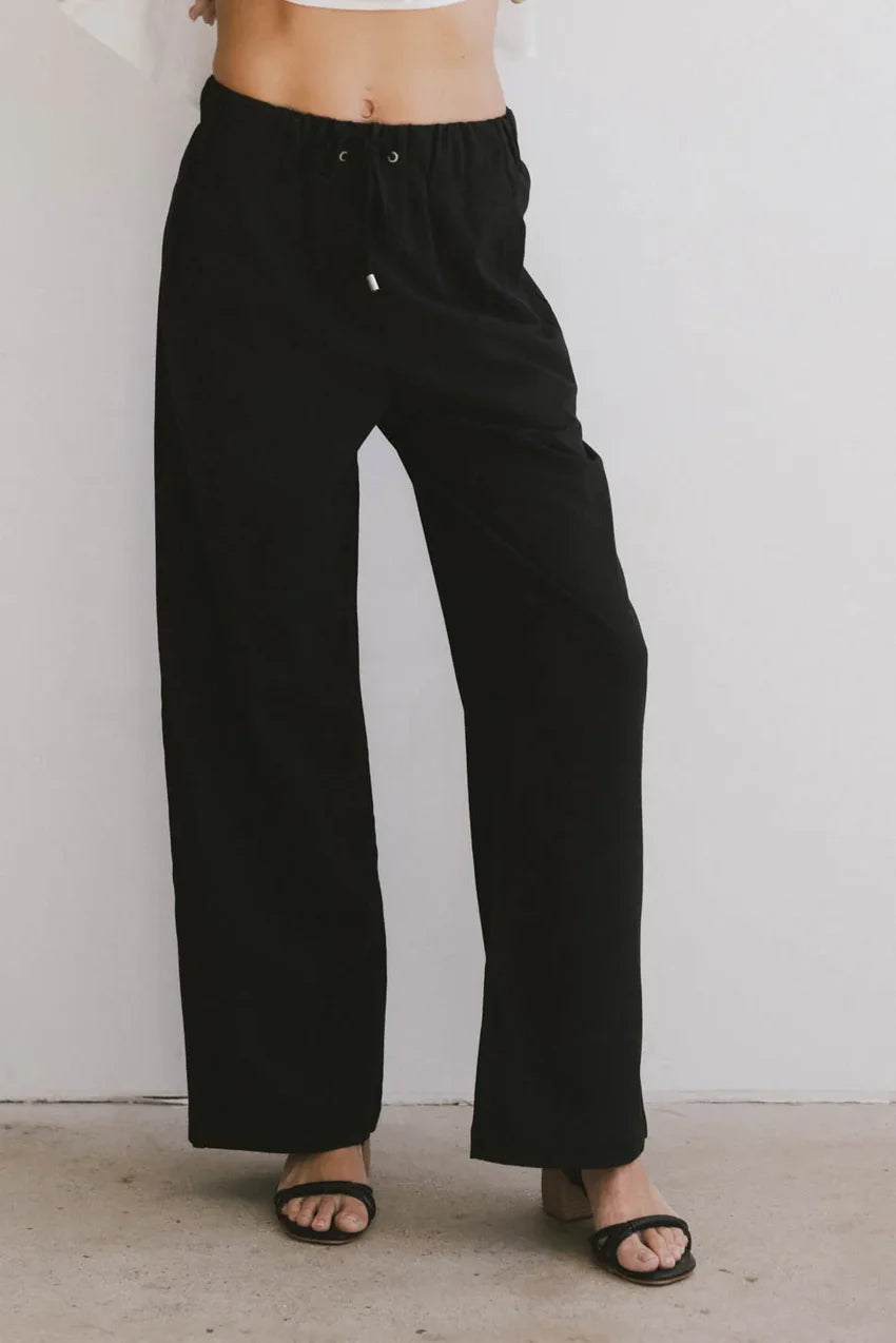 Eslyn Baggy Pants In Black - Final Sale