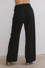 Eslyn Baggy Pants In Black - Final Sale