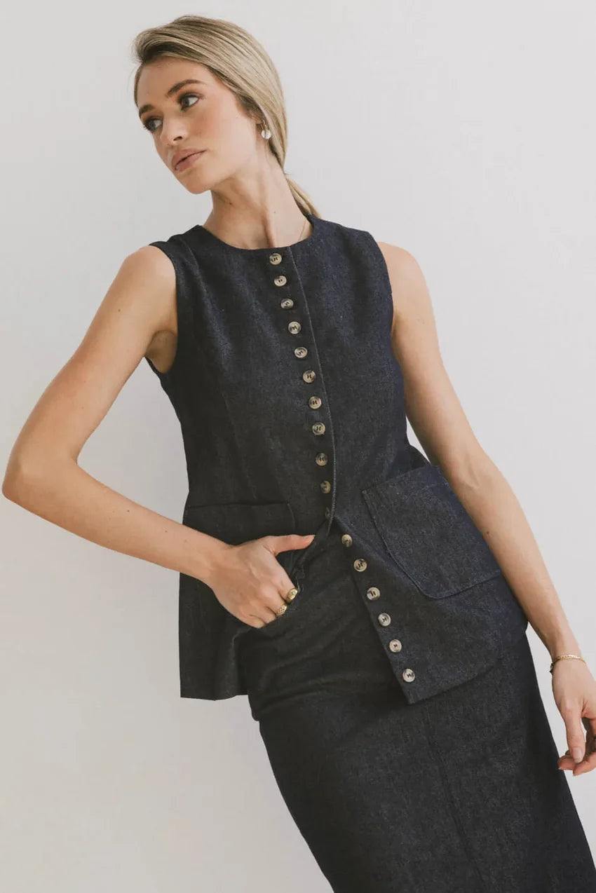 Miriam Denim Vest - Final Sale