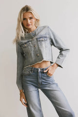Marlowe Cropped Denim Jacket - Final Sale