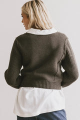 Serena Knit Sweater In Olive - Final Sale