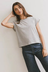 Harry Cutoff Top in Grey - FINAL SALE