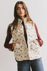 Fletcher Quilted Floral Vest - Final Sale