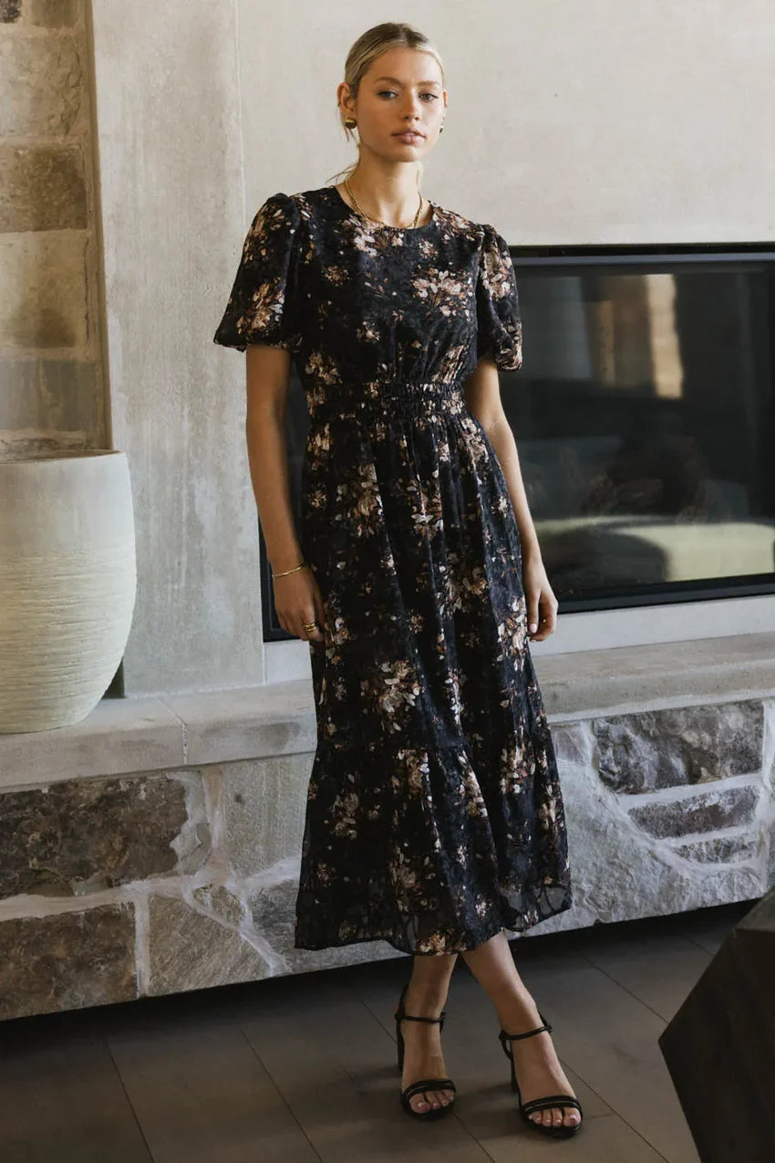 Mirren Floral Midi Dress - Final Sale