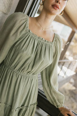 Finnian Midi Dress In Sage - Final Sale