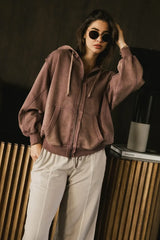 Viva Zip Up In Purple - Final Sale