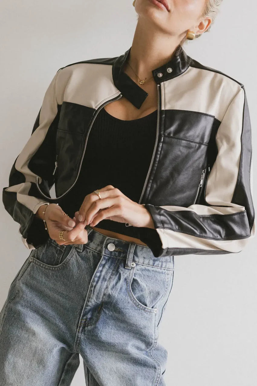 Leda Vegan Leather Jacket - Final Sale