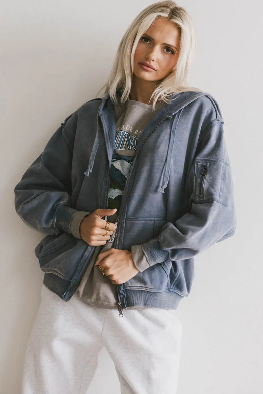Viva Zip Up in Blue - FINAL SALE