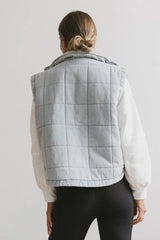 Audren Quilted Denim Vest - Final Sale