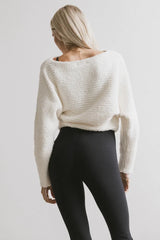 Calia Knit Sweater In Cream - Final Sale