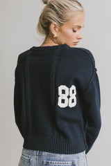 Jersey Cable Knit Sweater - Final Sale