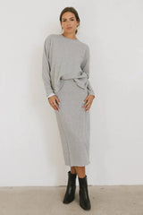 Harden Midi Skirt In Grey - Final Sale