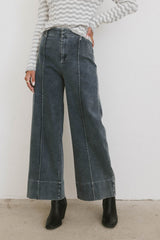 Emmaline Wide Leg Jeans In Dark Wash - Final Sale