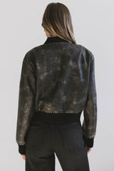 Clarissa Bomber Jacket In Black - Final Sale