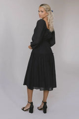 Finnian Midi Dress In Navy - Final Sale