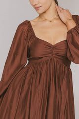 Rael Midi Dress In Brown - Final Sale