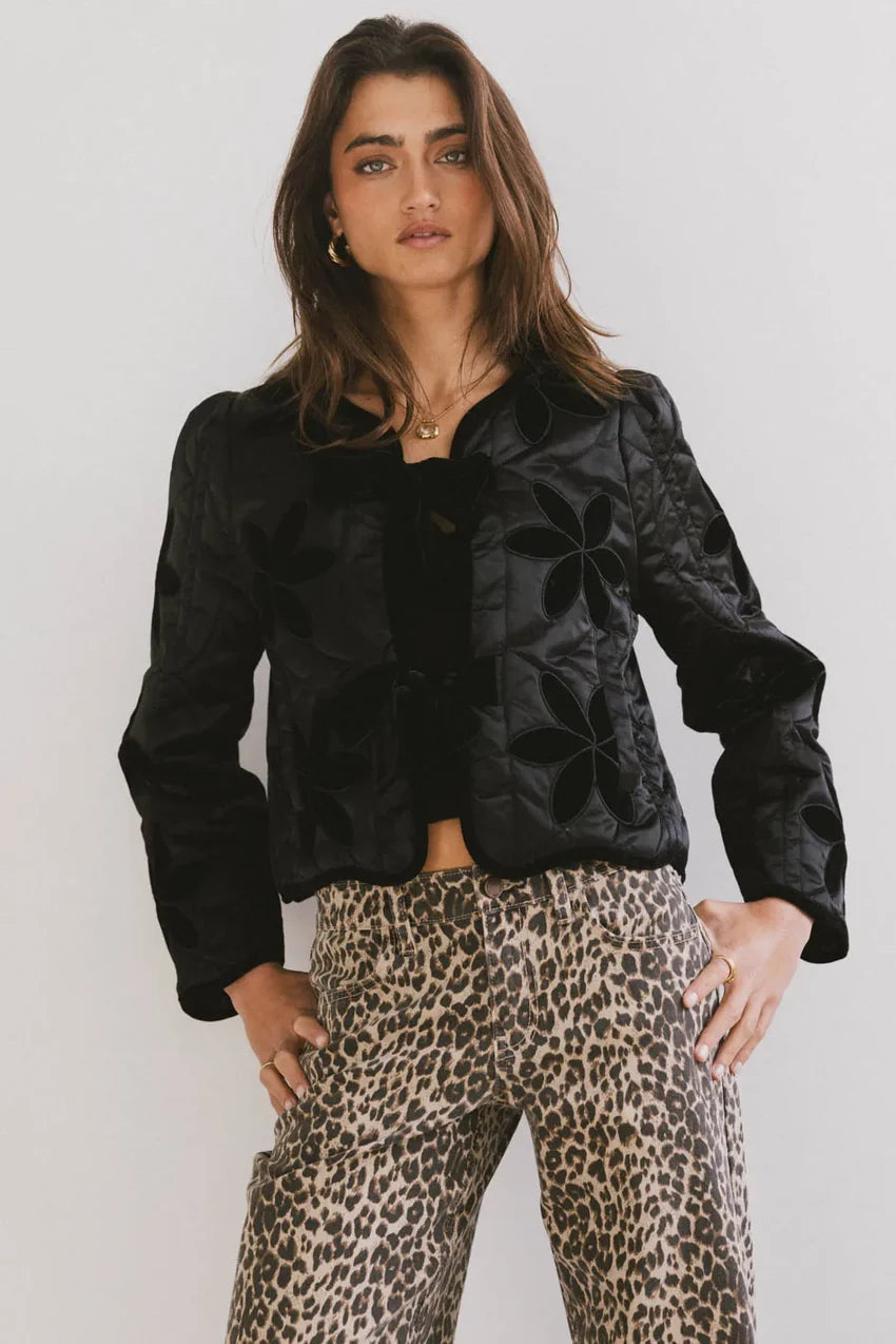 Shelly Quilted Jacket in Black - FINAL SALE
