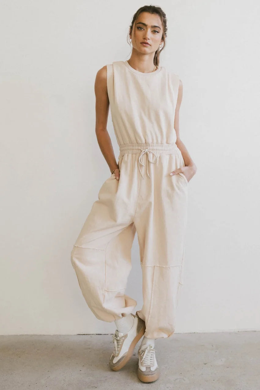 Weekend Warrior Jumpsuit in Ivory - FINAL SALE