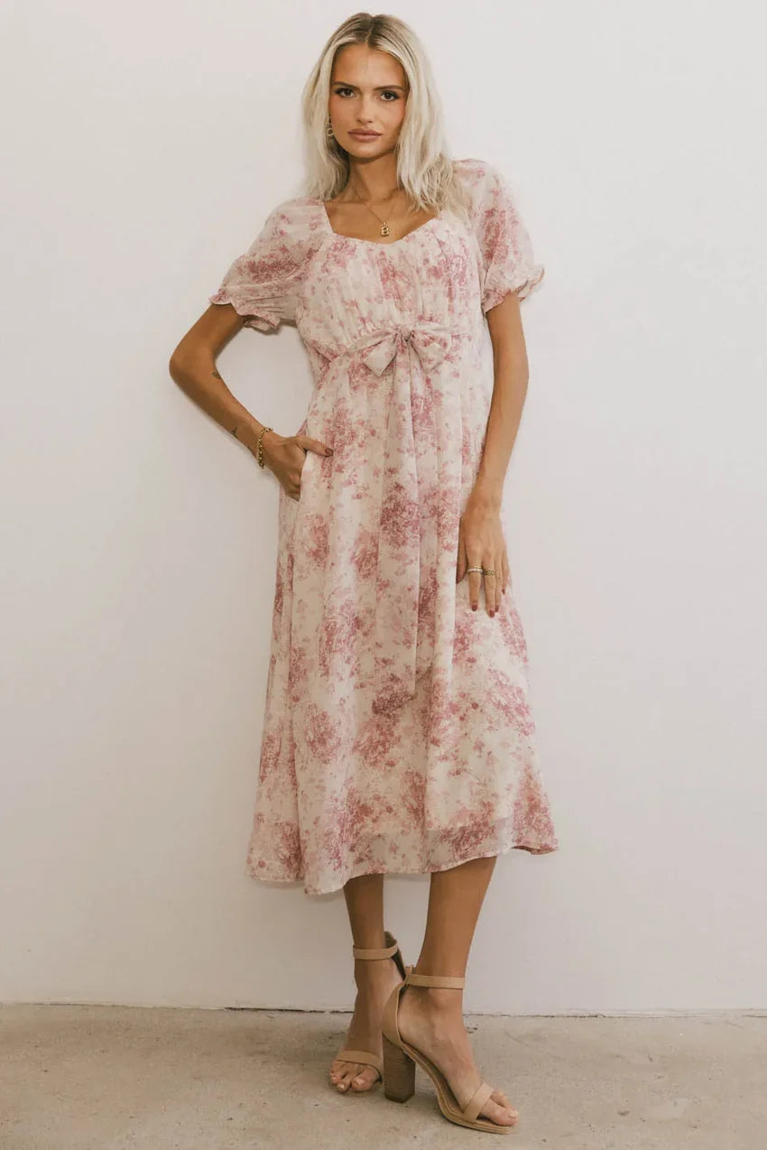 Janie Waist Tie Midi Dress - FINAL SALE