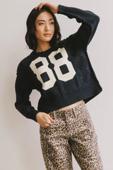 Jersey Cable Knit Sweater - Final Sale