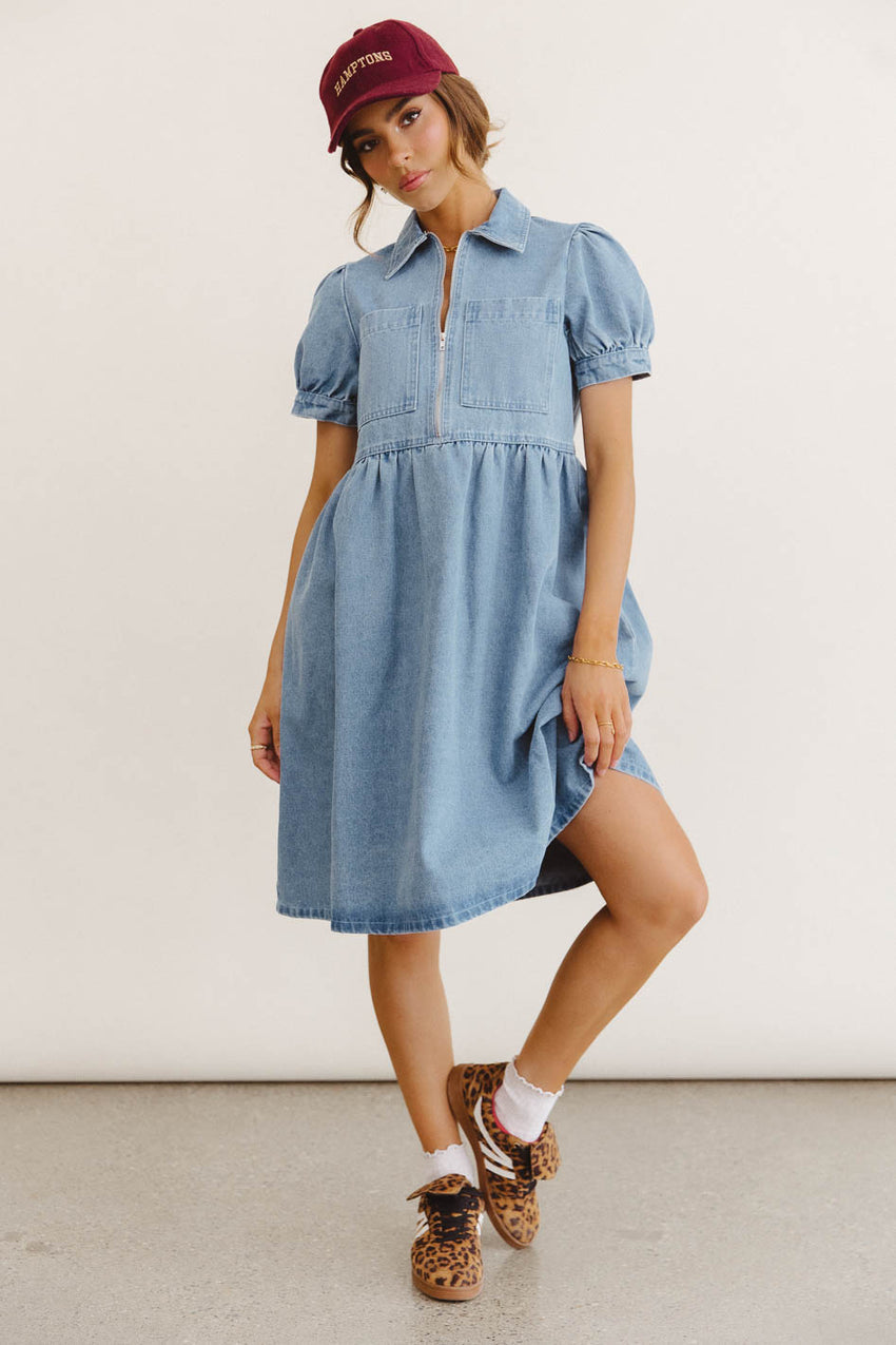 Georgia Denim Midi Dress - Final Sale