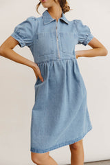 Georgia Denim Midi Dress - Final Sale