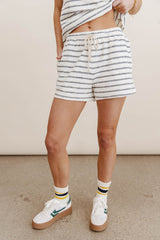 Jessie Striped Shorts in Black - FINAL SALE