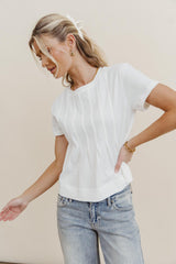 Cattelain Pleated Top In Ivory - Final Sale