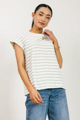 Kaycie Muscle Tee In Grey - Final Sale