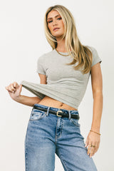 Joey Basic Top In Heather Grey - Final Sale