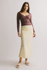 Royal Floral Midi Skirt - Final Sale