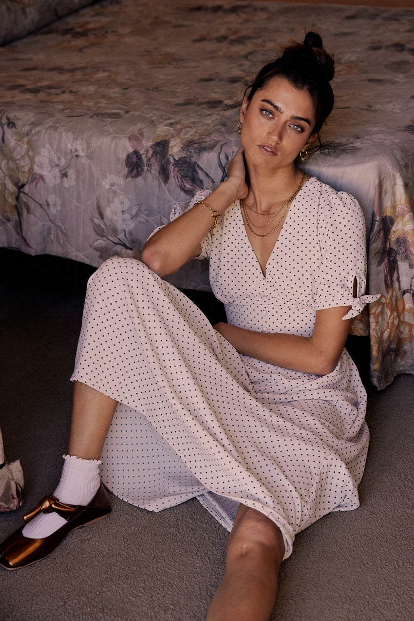 Janae Polka Dot Midi Dress - FINAL SALE