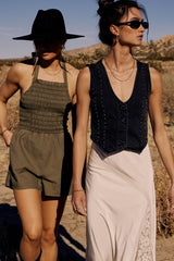 Shiloh Studded Vest In Black - Final Sale