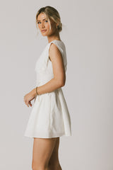 Jemma Mini Dress In White - Final Sale