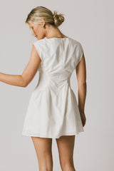 Jemma Mini Dress In White - Final Sale