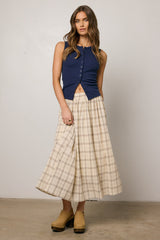 Sharon Plaid Maxi Skirt - Final Sale