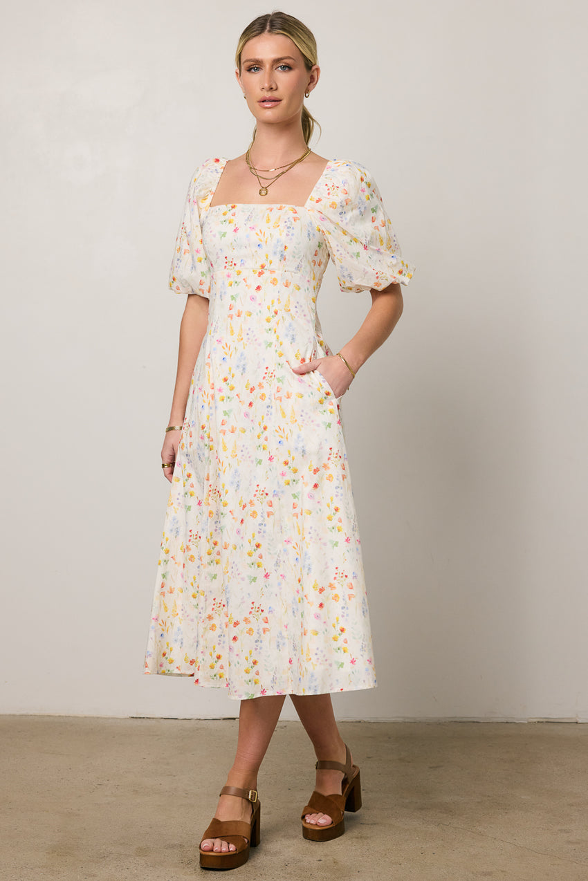 Claire Floral Midi Dress - Final Sale